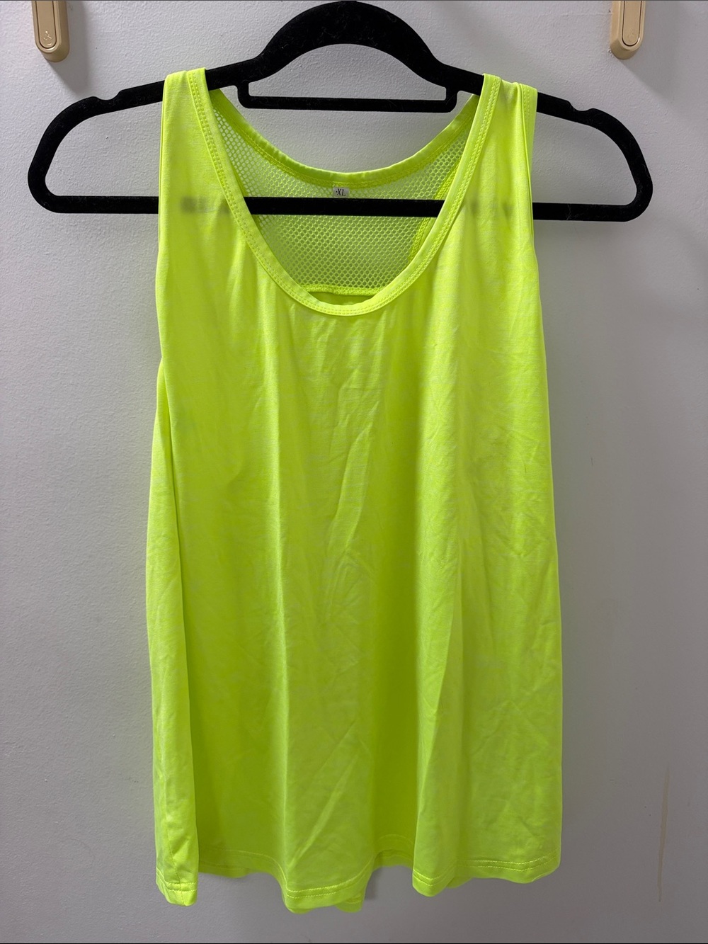Neon Yellow Sleeveless Athletic Tank Top